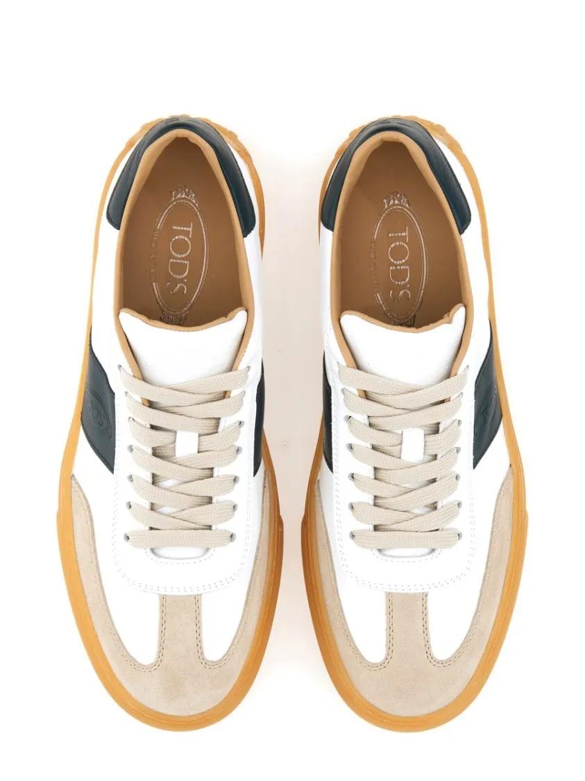 Thumbnail - Tod's Low-Top Sneaker - Smooth And Suede Leather Sneakers - Gr. 9 - in Braun - für Damen