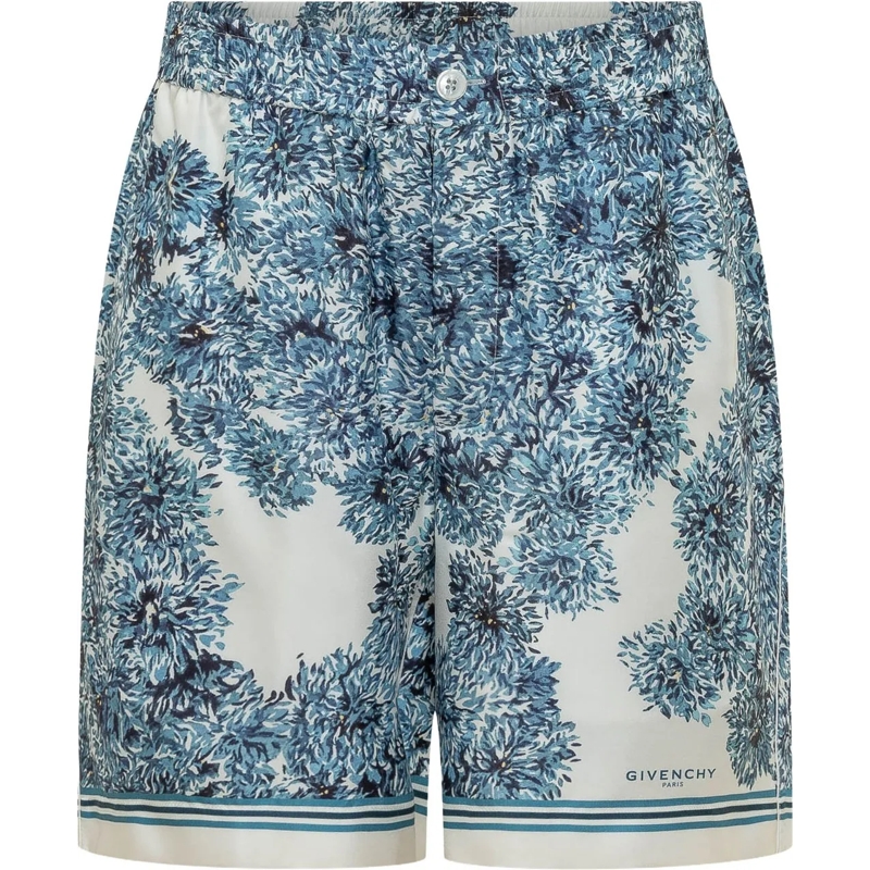 Givenchy Shorts Bermuda con Stampa Floreale blau