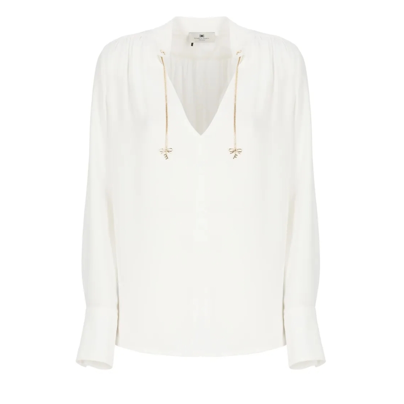 Elisabetta Franchi Chemisier Shirts Ivory weiß