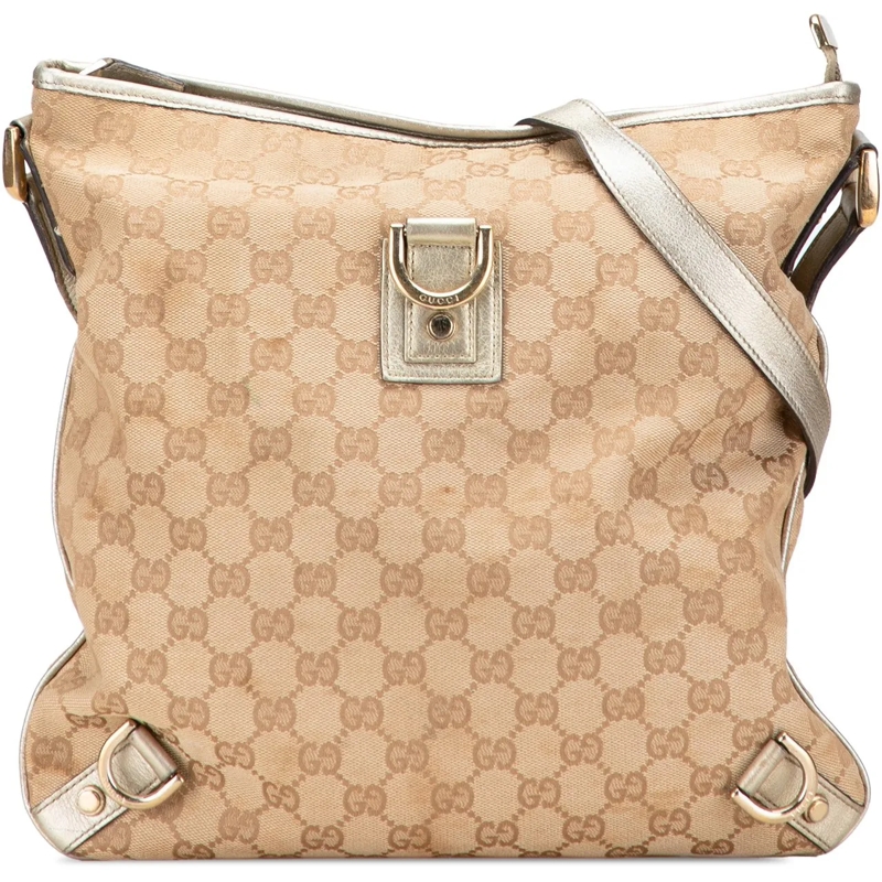 Gucci Schultertasche GG Canvas Abbey D Ring Crossbody braun