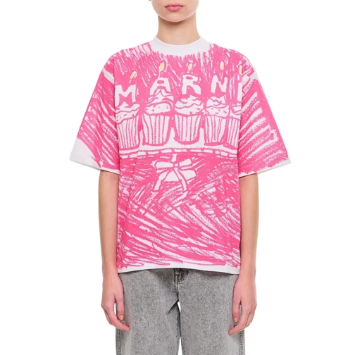 Marni T-Shirts Printed T-Shirt Pink