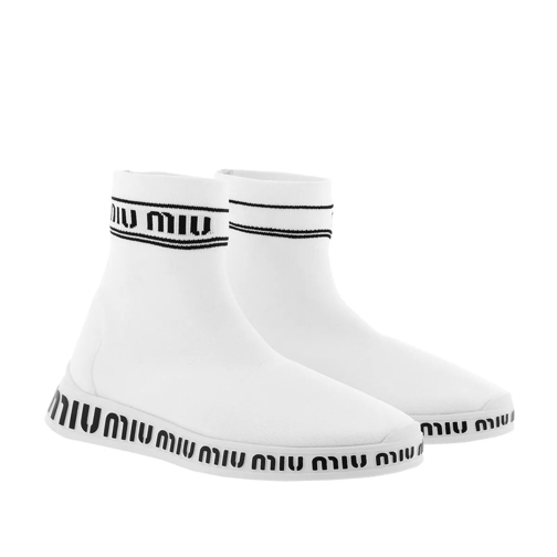 Miu Miu Sock Trainers White/Black lage-top sneaker