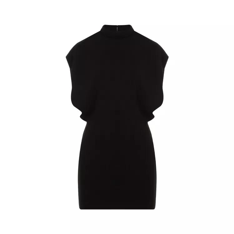 Max Mara - Querce Black Triacetate Mini Dress - Größe 40 - black