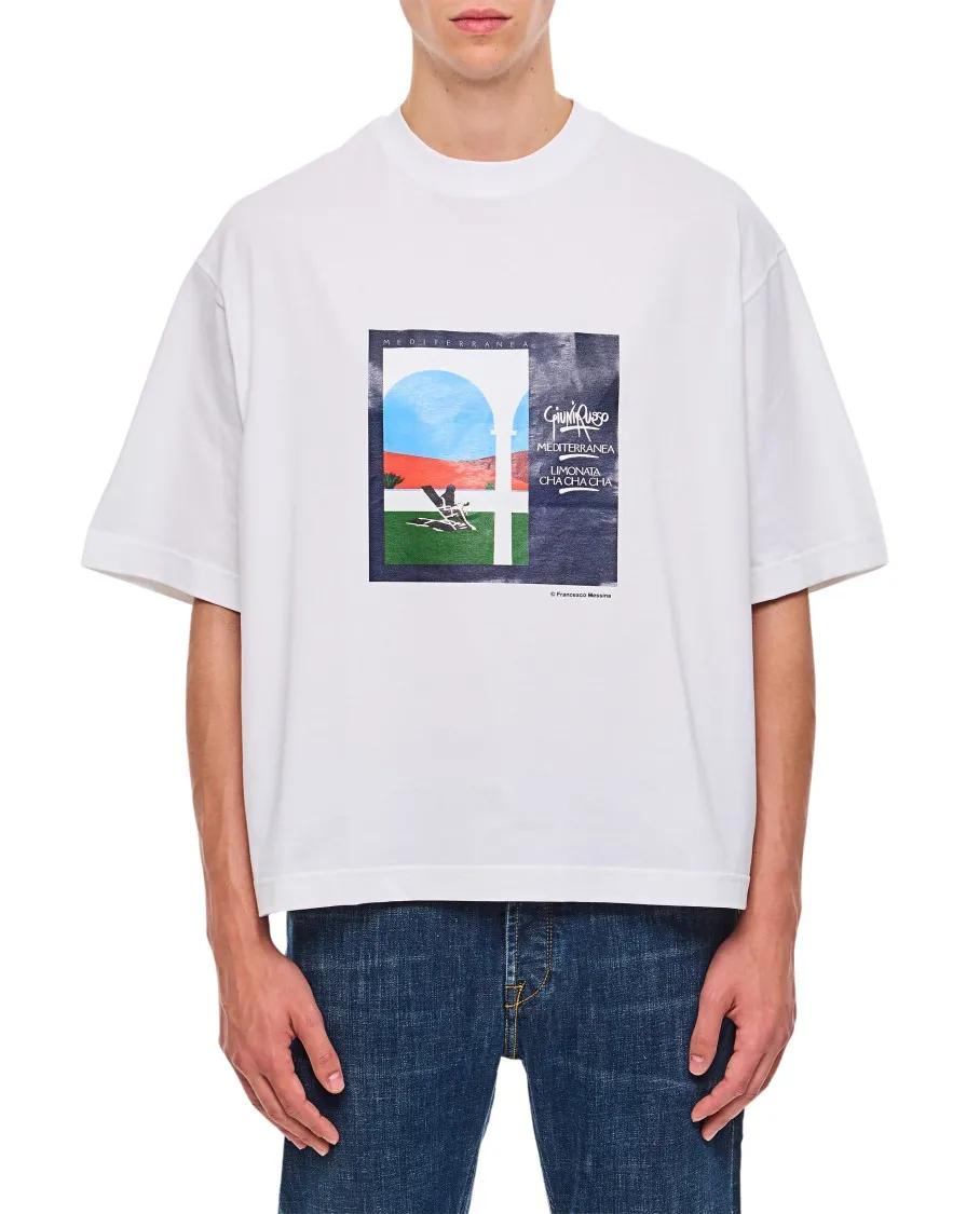 Jacquemus - Printed Cotton T-Shirt - Größe L - weiß