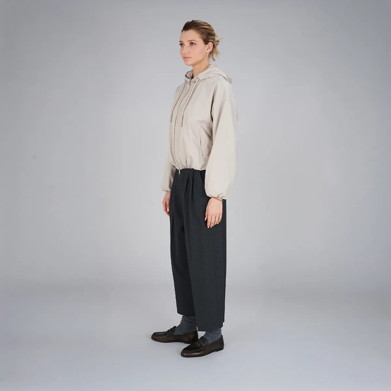 True Religion Übergangsjacke - Lange Ärmel- Oversize-Schnitt- Balloon-Ärmel- beige(Image 3)