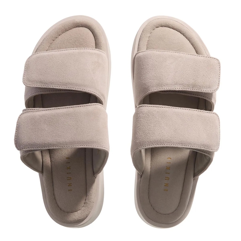 INUIKII Slides Classic Suede Velcro Grey(Image 11)