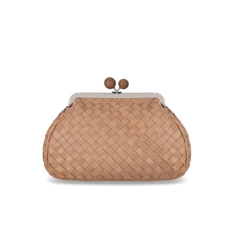 Max Mara Pochette Pasticcino Pancia Medium Orzo Clutch Neutrals