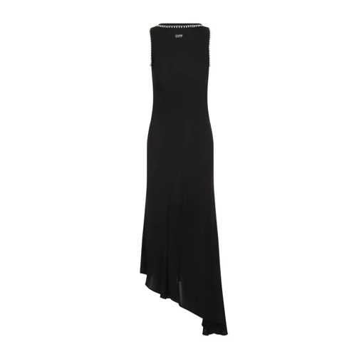 Off-White Light Ribbed Embroidered 20S Long Dress Black 