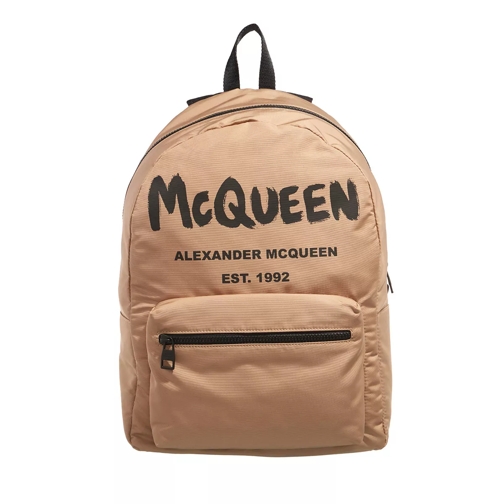 Alexander McQueen Metropolitan Skull Print Backpack Beige/Black Rucksack
