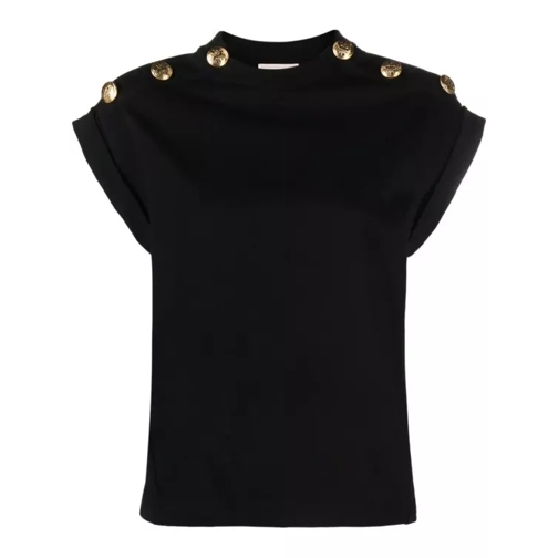 Alexander McQueen Black Seal Button T-Shirt Black 