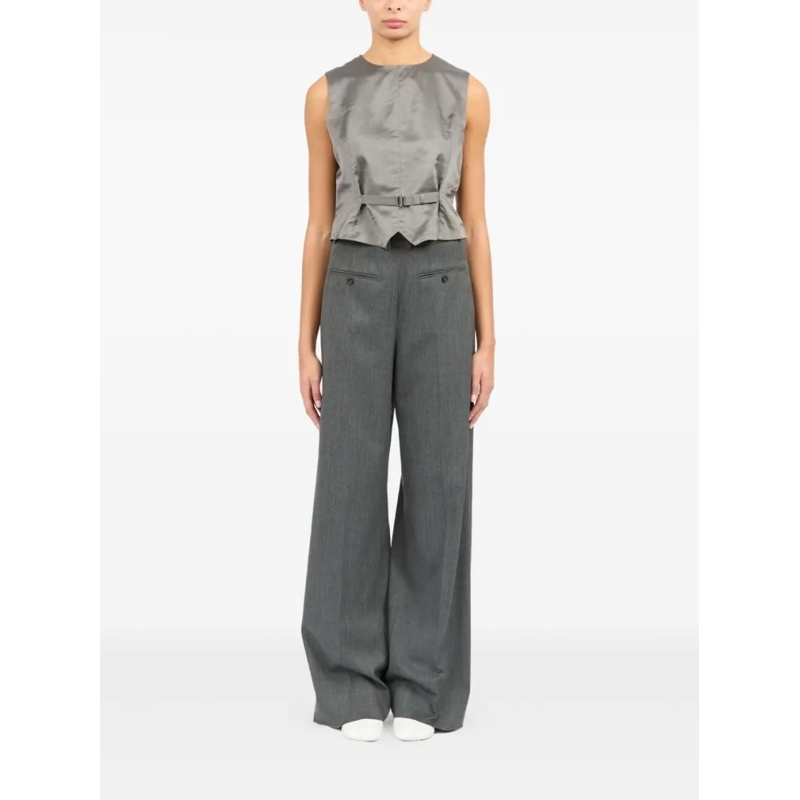 MM6 Maison Margiela Übergangsjacke Cropped Grey Jacket With Adjustable Waist Grey