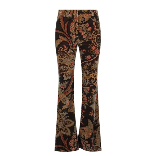 Etro  Paisley Flared Trousers Multicolor