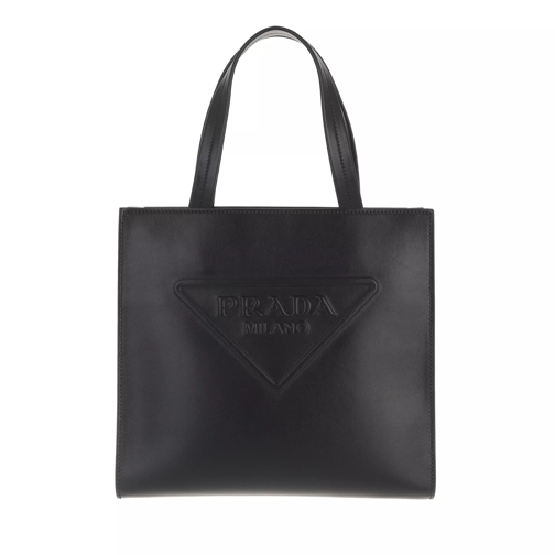 Prada Mini Tote Bag Leather Black Rymlig shoppingväska