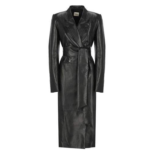 Khaite Ledermäntel Leather Coat Black