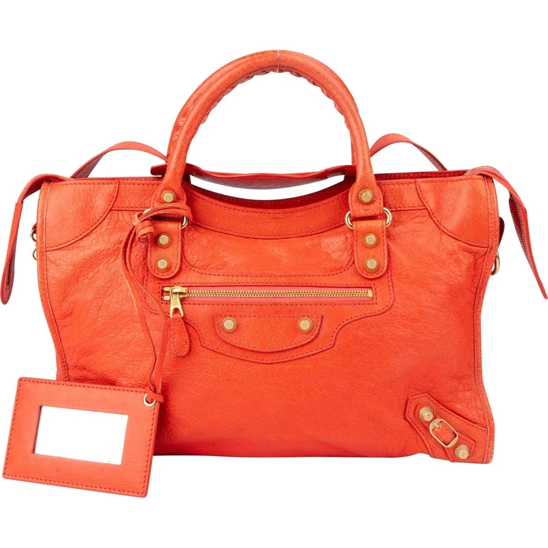 Balenciaga Tote Balenciaga Fire Leather City Handbag rot