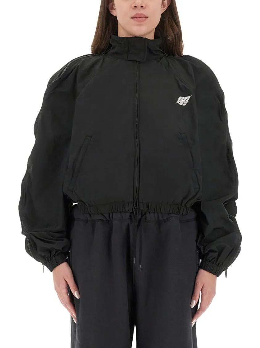 Thumbnail - T by Alexander Wang - Cropped Black Puffer Jacket - Größe M - schwarz