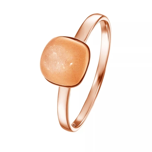 BELORO Stacking Ring Moonstone Peach 14k medium Rose Gold Ring