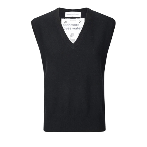 Extreme Cashmere Blusen Fine Knit V-Neck Top Black