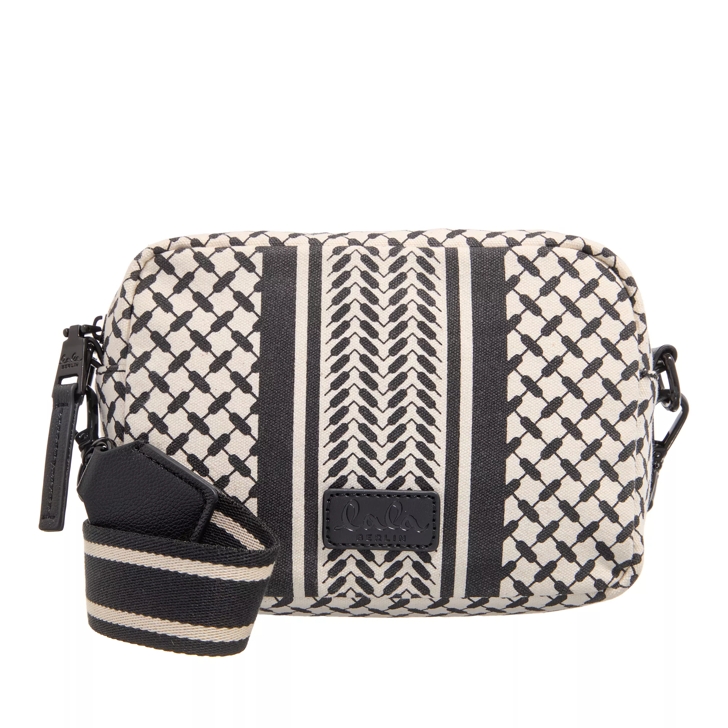 Black and white striped crossbody bag best sale