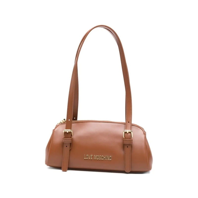 Love Moschino Schultertasche Structured Brown Shoulder Bag With Gold-Tone Accen Brown