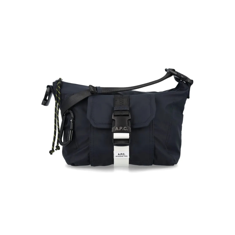 A.P.C. Sac à bandoulière Treck Shoulder Bag With Front Flap Pocket Black