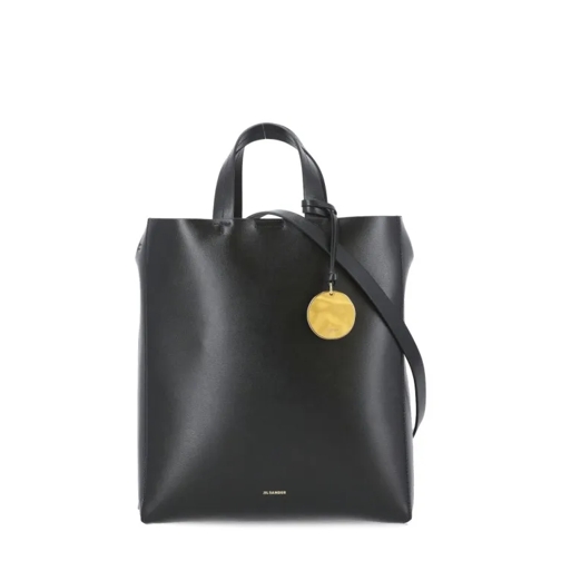 Jil Sander Black Leather Tote Bag Black Sporta