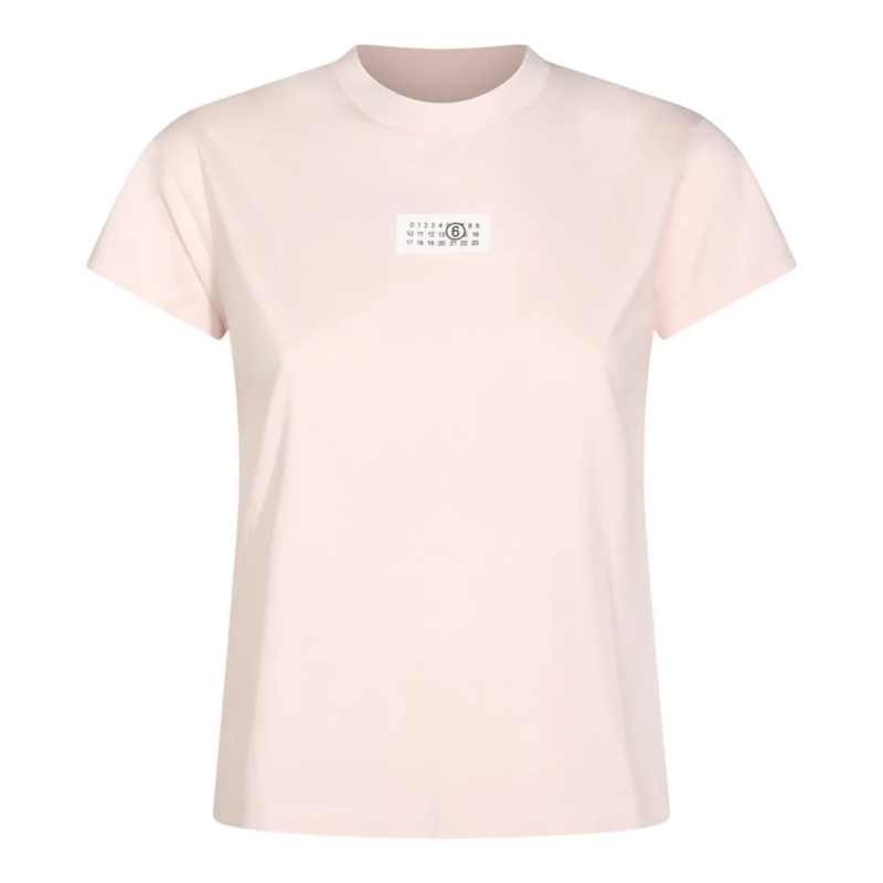 MM6 Maison Margiela T-Shirt Short-Sleeve Soft Pink T-Shirt Neutrals