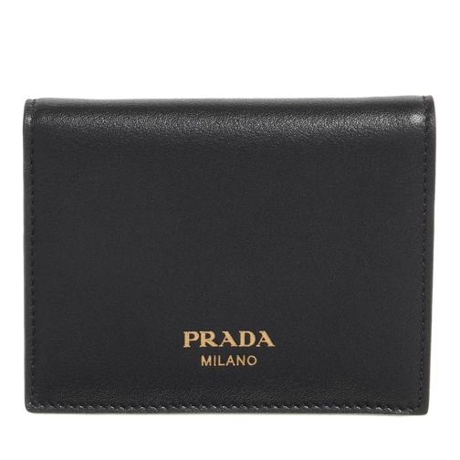 Prada Tri-Fold Wallet Grainy French Wallet Black