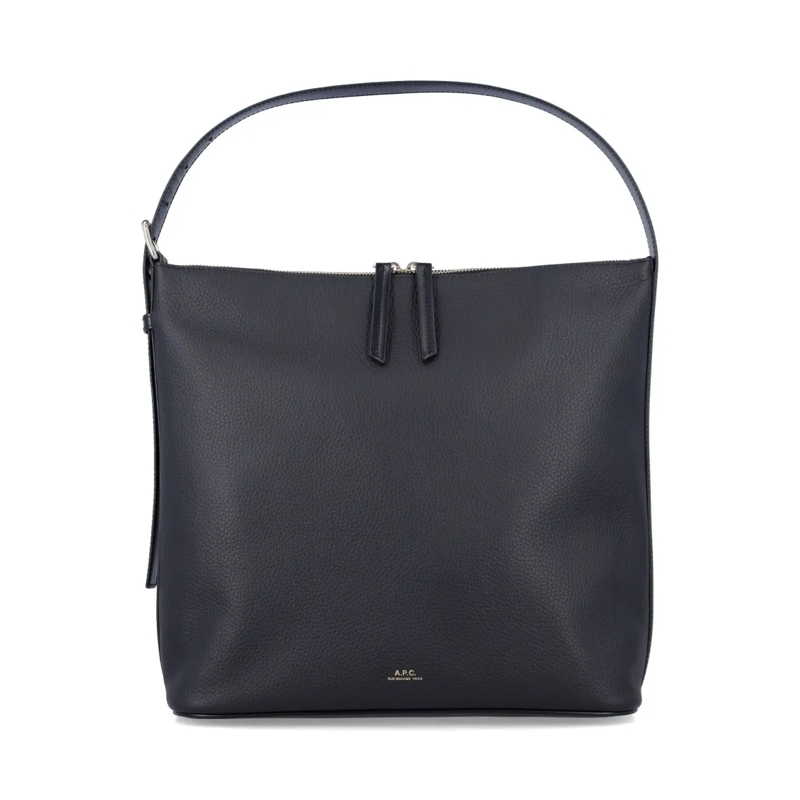 A.P.C. Sac à bandoulière Vera Leather Bag With Adjustable Strap Grey