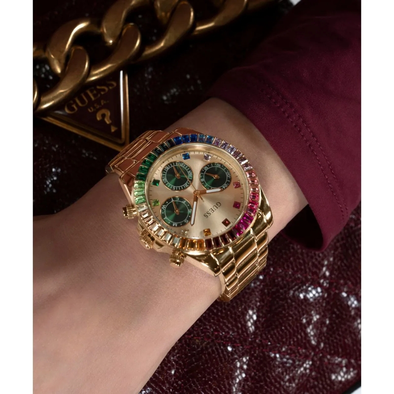 Guess Quarzuhr Quarz-Analoguhr Halo gold(Image 2)