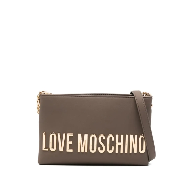 Love Moschino Schultertasche Rectangular Shoulder Bag With Metallic Lettering A Grey