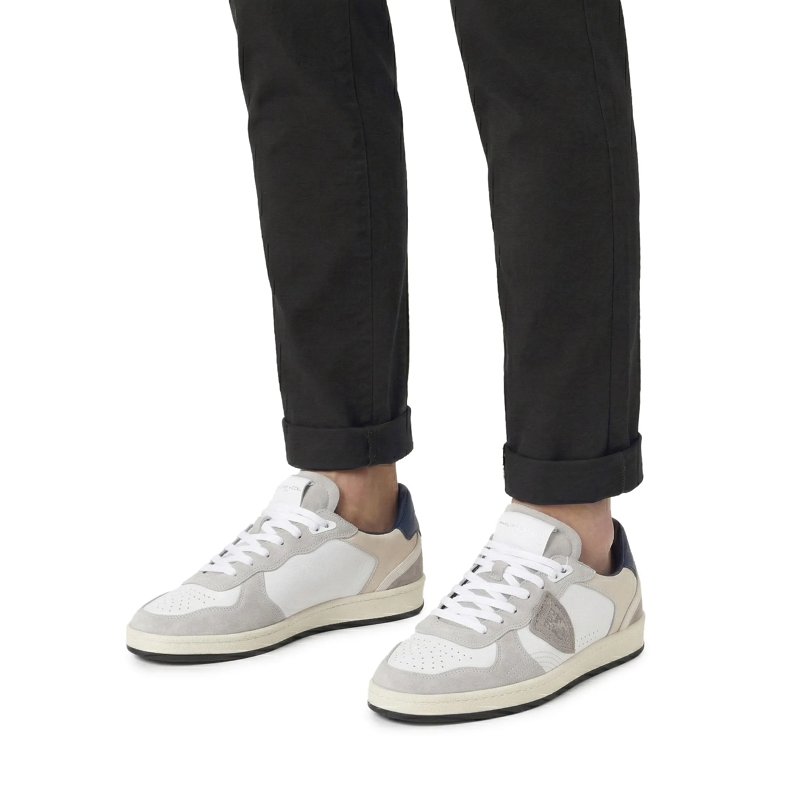 Philippe Model Schnürschuhe Low-Top Leather Sneakers With Suede Accents Grey(Image 11)