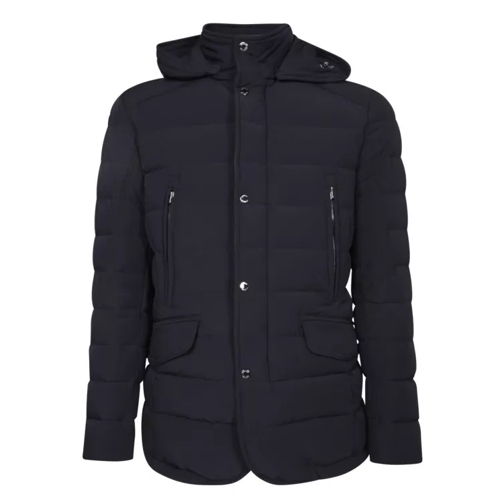 Moorer Multiple Pockets Padded Jacket Blue 