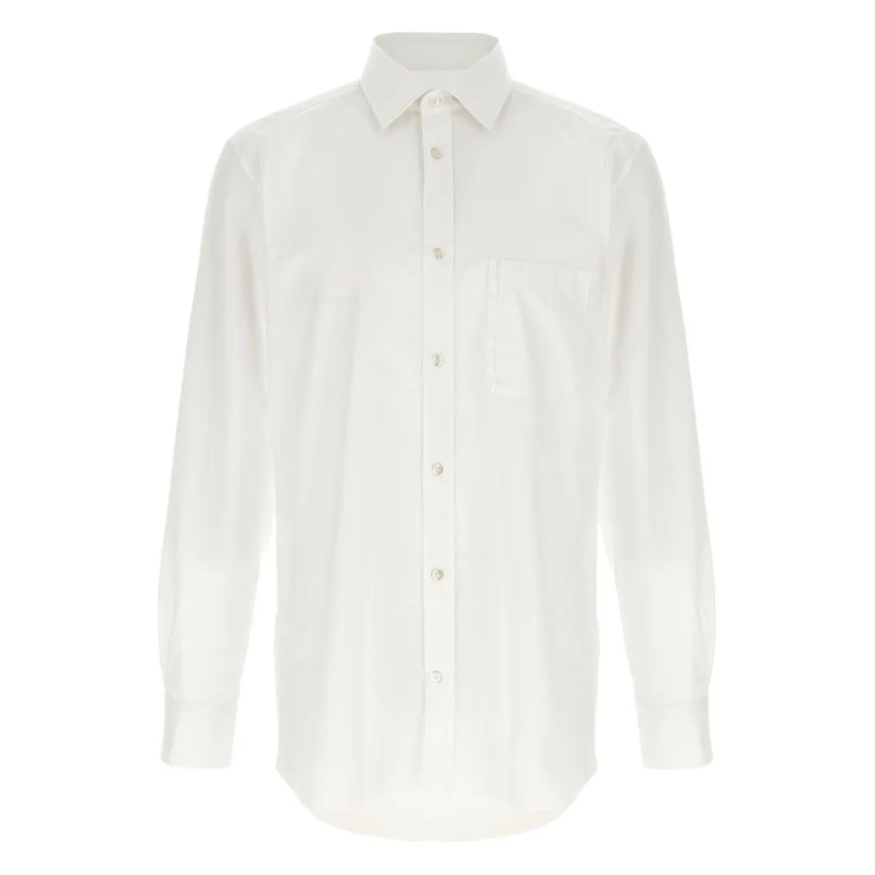 Maison Margiela Chemise Classic Long-Sleeve White Shirt With Design White