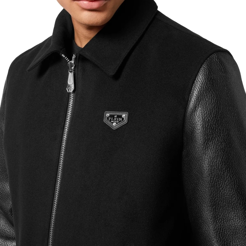 Philipp Plein Lederjacke Jacke schwarz(Image 5)