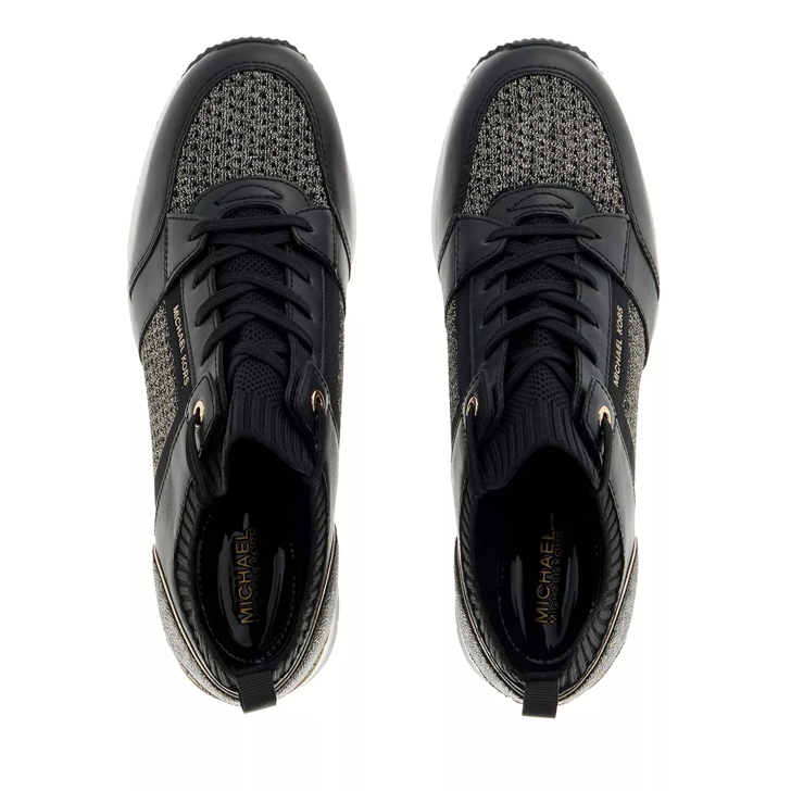 Michael kors trainers black cheap and gold