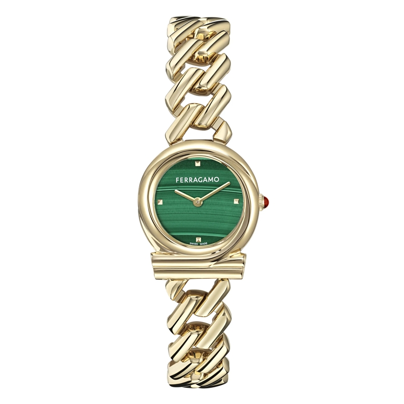 Salvatore Ferragamo Quarzuhr Quarz-Analoguhr Gancini Twisted Chain gold