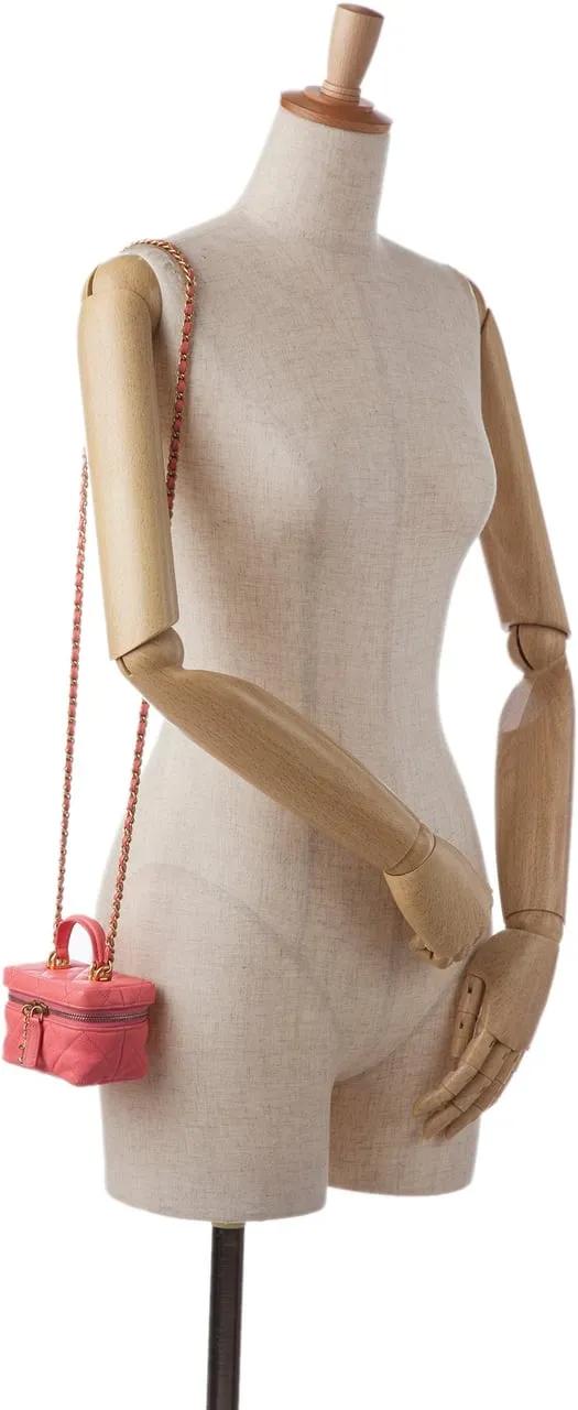 Thumbnail - Chanel Kosmetiktaschen - Micro Caviar Chain Vanity Bag - Gr. unisize - in Gold - für Damen