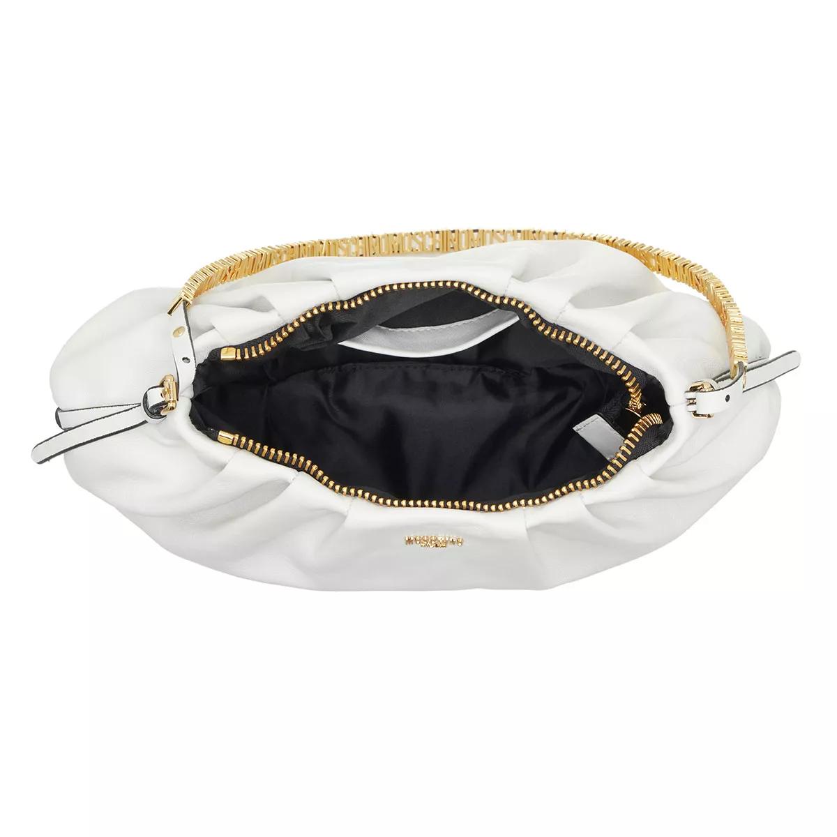 Moschino Mini Lettering Shoulder Bag White | Pochette 