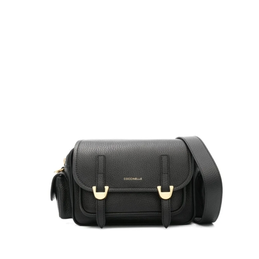 Coccinelle Black Leather Bag Black Schoudertas