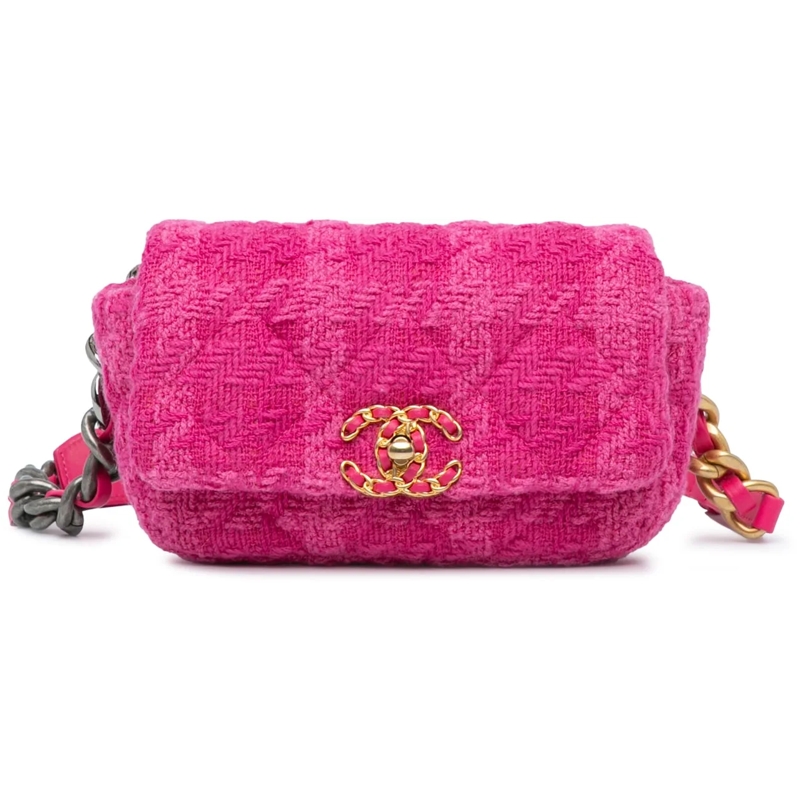 Chanel Schoudertas Tweed 19 Belt Bag rose