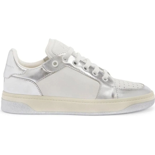 Giuseppe Zanotti Low-Top Sneaker witte sneakers met grijze afwerking weiß