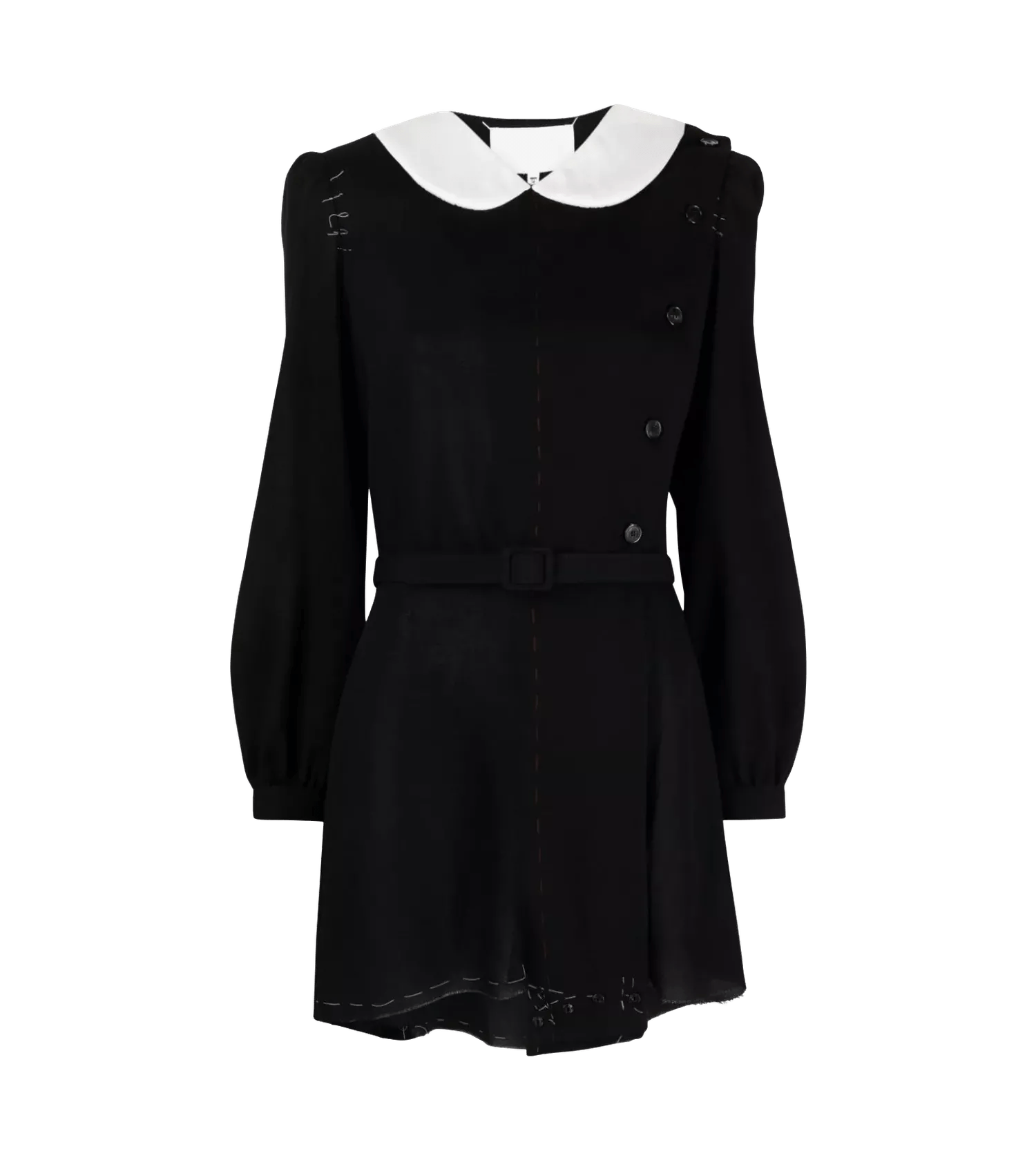 Maison Margiela - Minikleid mit Details - Größe 40 - black