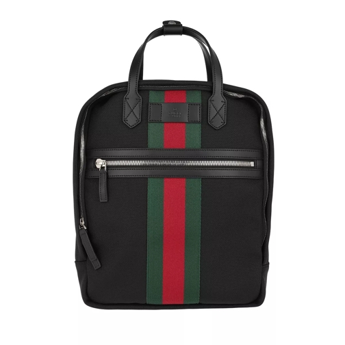 Gucci GG Supreme Backpack Web Trim Black Rucksack