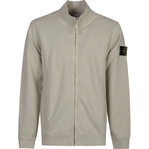 Stone Island  Full Zip Sweatshirt White weiß