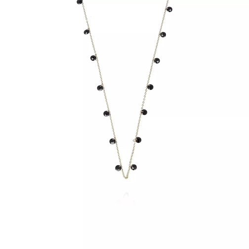 LOTT.gioielli Necklace Black Stones Rose Mittellange Halskette