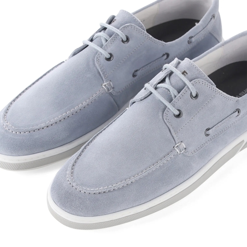 Van Bommel Chaussures à lacets Schnürschuhe aus Veloursleder blau(Image 3)