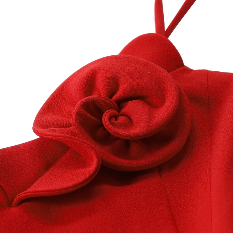 Magda Butrym Minikleid Midikleid aus Woll-Mix rot(Image 4)