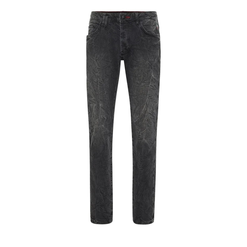 Philipp Plein Jeans Jeans Regular Fit Skull grau