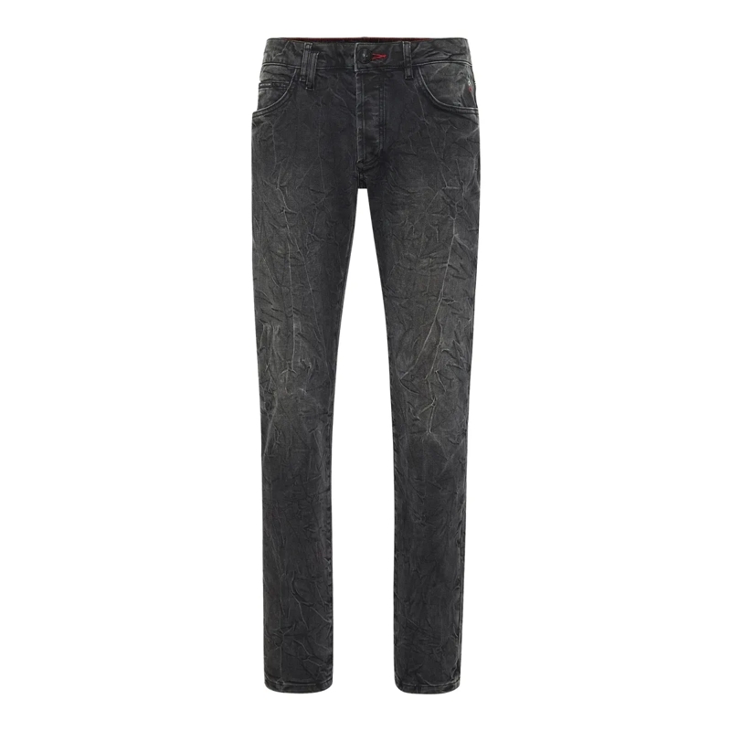 Philipp Plein Jeans mit geradem Bein Jeans Regular Fit Skull grau